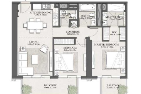 Apartment in BEACHGATE BY ADDRESS in Dubai Harbour, Dubai, UAE 2 bedrooms, 116 sq.m. № 637274 - photo 3
