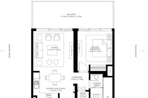 Apartment in GRAND BLEU TOWER in Dubai Harbour, Dubai, UAE 1 bedroom, 61 sq.m. № 637277 - photo 3