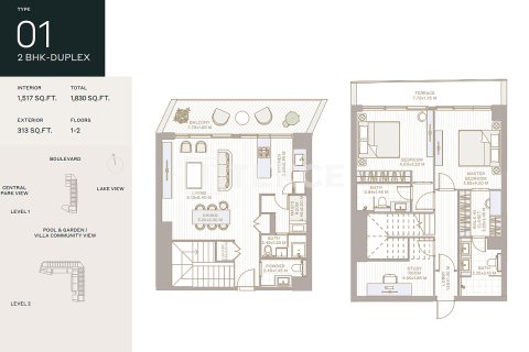 Wohnung zum Verkauf in Dubai, VAE 1 Zimmer, 41 m2 Nr. 730868 - Foto 21