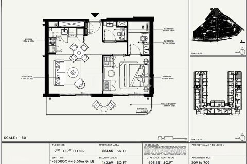 Apartman u gradu Dubai, UAE 1 spavaća soba, 69 m2 Br. 730863 - Slika 10