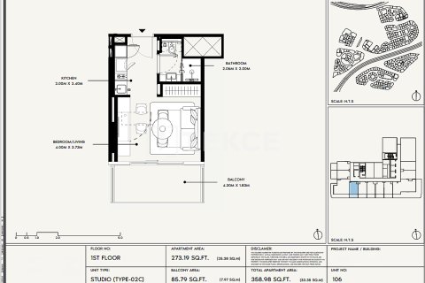 Dubai, UAE의 판매용 아파트 40제곱미터 번호 730864 - 사진 16