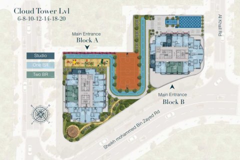 Apartment in CLOUD TOWER in Jumeirah Village Triangle, Dubai, UAE 2 bedrooms, 87 sq.m. № 637258 - photo 6