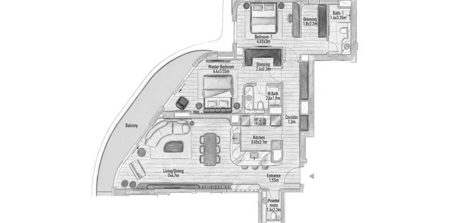 Apartamento en Al Reem Island, Abu Dhabi, EAU 2 dormitorios, 142.16 m² № 739490