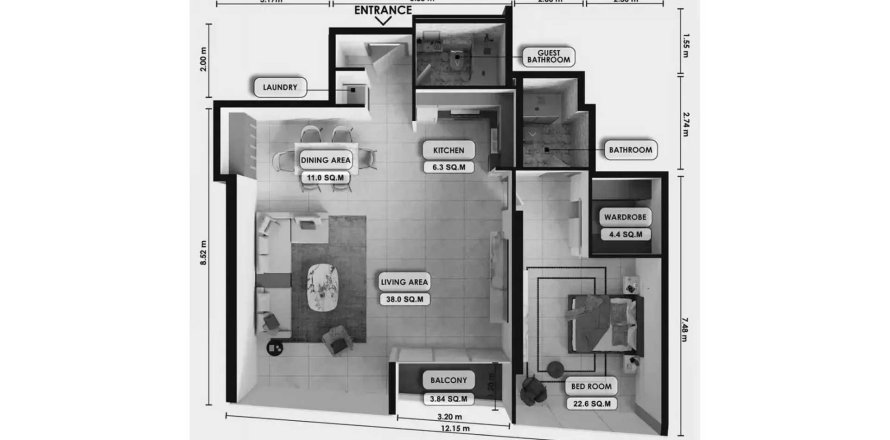 Apartment in Zenith J1 in Jumeirah Village Circle, Dubai, UAE 1 bedroom, 113.3 sq.m. № 714903