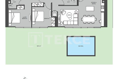 Apartman u Dubai, UAE 1 spavaća soba, 104 m2 Br. 668998 - fotografija 16