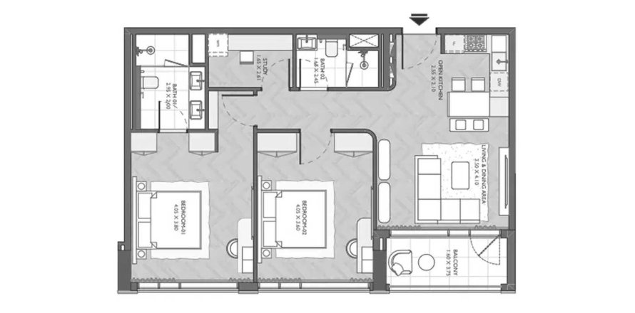 Appartamento a Dubai South (Dubai World Central), Dubai, EAU 2 camere da letto, 93.27 mq. № 706187