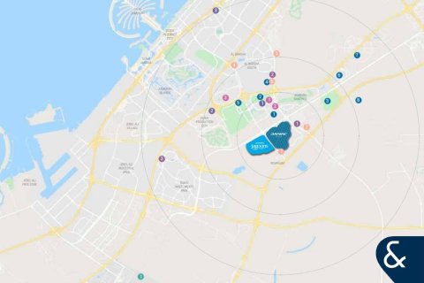 Apartament në LAGOON VIEWS në Mohammed Bin Rashid City, Dubai, Emiratet e Bashkuara Arabe 1 dhomë gjumi, 75 m2. № 698349 - Foto 9