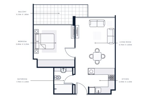 Mohammed Bin Rashid City, Dubai, BAE’de satılık daire 1 yatak odası, 40 m&sup2; No 690087 - fotoğraf 5