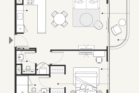 Apartment sa Al Furjan, Dubai, UAE 1 silid-tulugan, 74 sq.m. № 690084 - larawan 3