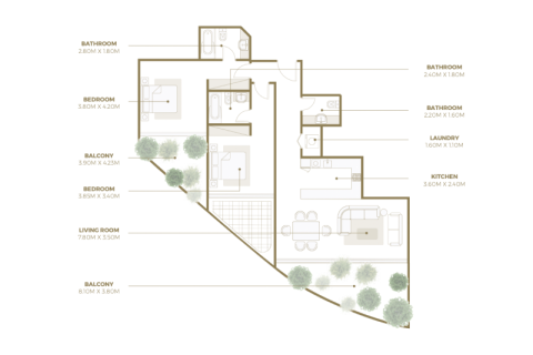 Apartament na sprzedaż w Palm Jumeirah, Dubai, ZEA 1 sypialnia, 87 mkw., nr 690086 - zdjęcie 10