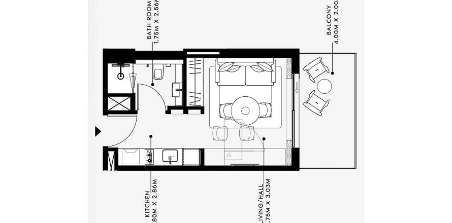 Пәтер Azizi Venice 14, Dubai South (Dubai World Central), Дубай, БАӘ-да 1 бөлме, 34 м² № 688087