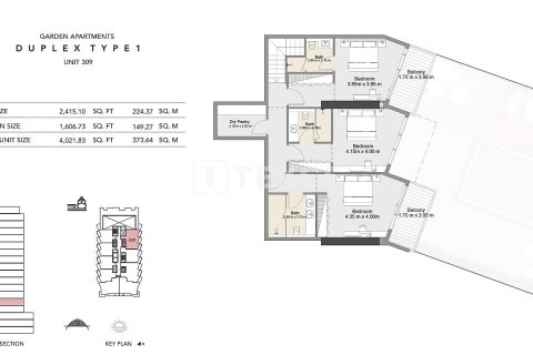 Dubai, UAE의 판매용 아파트 침실 2개, 122제곱미터 번호 695392 - 사진 13