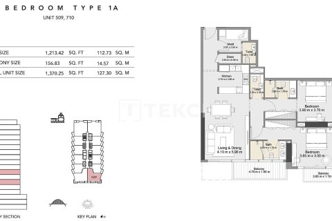 Dubai, UAE의 판매용 아파트 침실 2개, 122제곱미터 번호 695392 - 사진 11