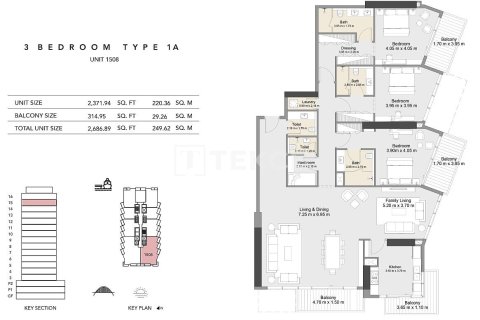 Dubai, UAE의 판매용 아파트 침실 2개, 122제곱미터 번호 695392 - 사진 12