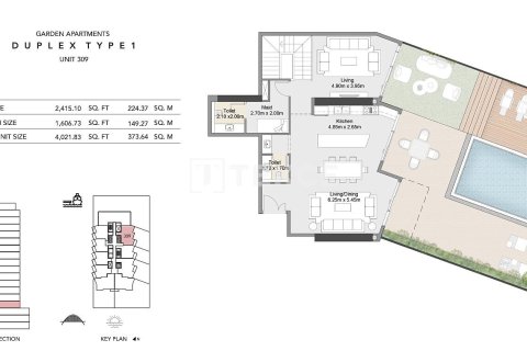 Dubai, UAE의 판매용 아파트 침실 2개, 122제곱미터 번호 695392 - 사진 14