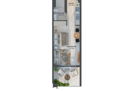 Apartman u WEYBRIDGE GARDENS 3 u Dubai Land, UAE 1 soba, 45 m2 Br. 728605 - fotografija 8