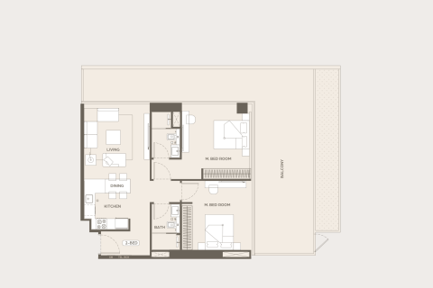 Byt v Binghatti Ivory v Al Jaddaf, Dubai, SAE 1 pokoj, 42 m² Č.: 728602 - fotografie 25