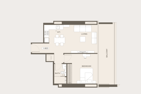 Byt v Binghatti Ivory v Al Jaddaf, Dubai, SAE 1 pokoj, 42 m² Č.: 728602 - fotografie 24