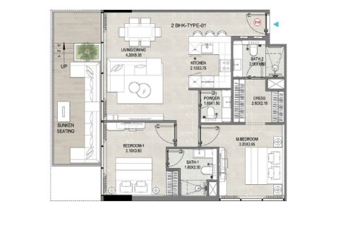 Huoneisto REEF 1000 Dubai Land, Arabiemiraatit 1 huone, 44 m2 № 728601 - kuva 22