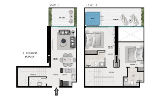 Majan, Dubai, UAE의 판매용 아파트 49제곱미터 번호 728599 - 사진 26