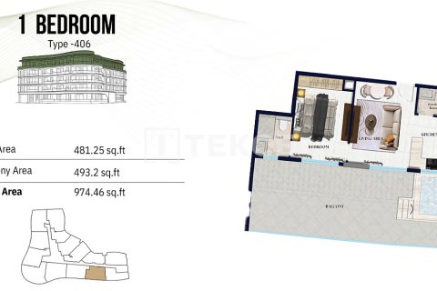 Apartment sa Jumeirah Village Circle, Dubai, UAE 1 silid, 55 sq.m. № 754581 - larawan 22
