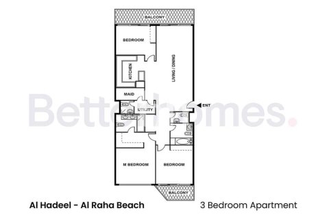 Dzīvoklis Al Raha Beach, Abu Dhabijā, AAE 3 istabas, 179 m2 Nr. 642506 - attēls 11