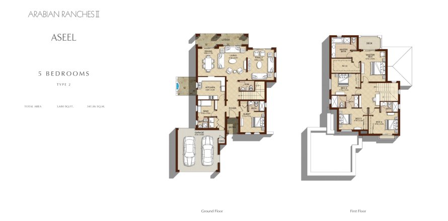 Villa asukohaga Arabian Ranches, Dubai, AÜE: 5 magamistoaga, 343.56 m² Nr 758781