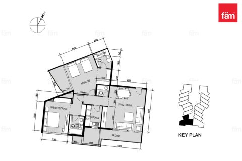 Apartmán v Business Bay, Dubai, SAE 2 spálne, 117.8 m2 č. 739004 - Fotografia 30