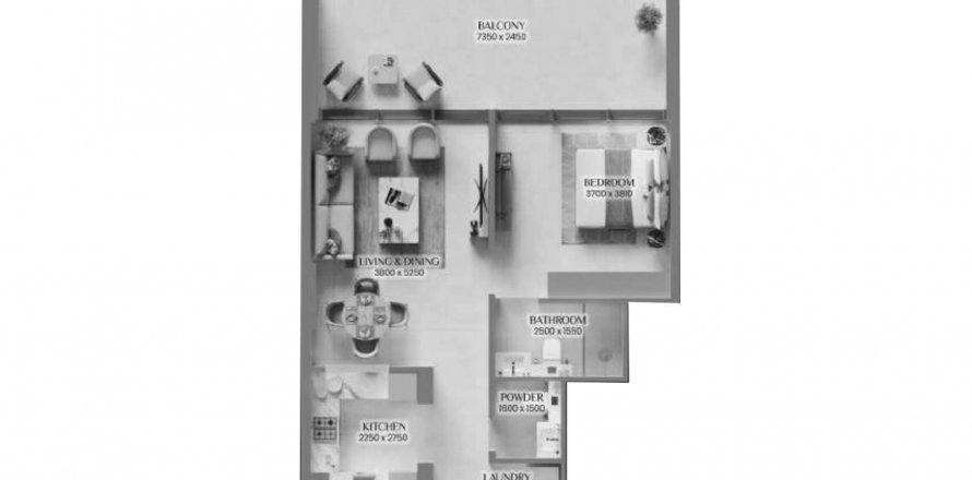 Apartment in Bliss Tower in Dubai Land, UAE 1 bedroom, 74.02 sq.m. № 633500