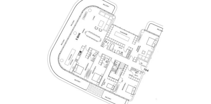 Penthouse di Villa del Garda di Dubai, UEA 5 kamar tidur, 751.66 m2 nomor 709104