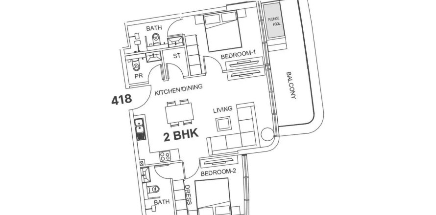 Διαμέρισμα σε Villa del Garda σε Dubai, ΗΑΕ 2 υπνοδωμάτια, 89.1 τ.μ. Αρ. 695461