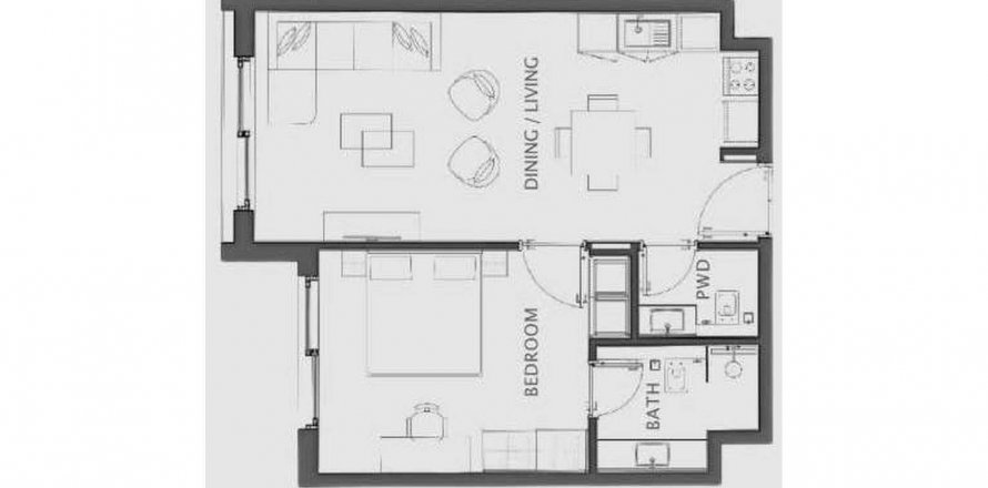 Apartment sa HAWA Residence sa Tilal City, Sharjah, UAE 1 silid-tulugan, 62.42 sq.m. № 613107