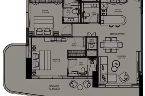 Apartament në Majan, Dubai, Emiratet e Bashkuara Arabe 2 dhoma gjumi, 117 m2. № 630039 - Foto 12