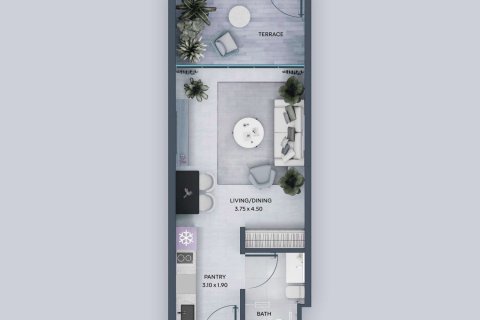 Apartament na sprzedaż w Dubai, ZEA 1 pokój, 37 mkw., nr 732385 - zdjęcie 6