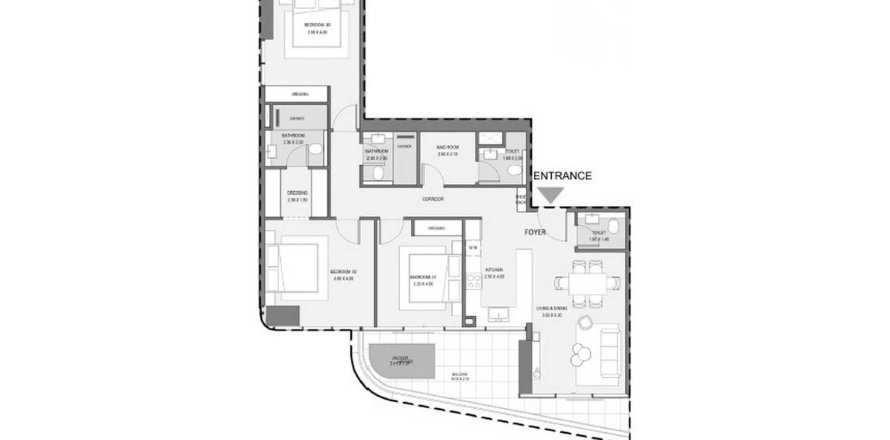 شقة في Nadd Al Sheba، دبي 3 غرفة نوم ، 135 متر مربع . ر قم 689551