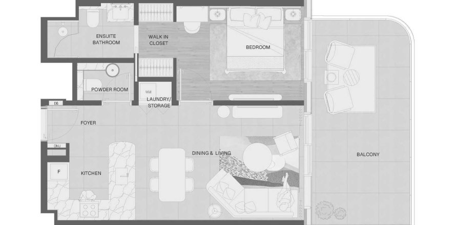 Apartament în Al Marjan Island, Ras Al Khaimah, EAU 1 dormitor, 79 mp.  №700205