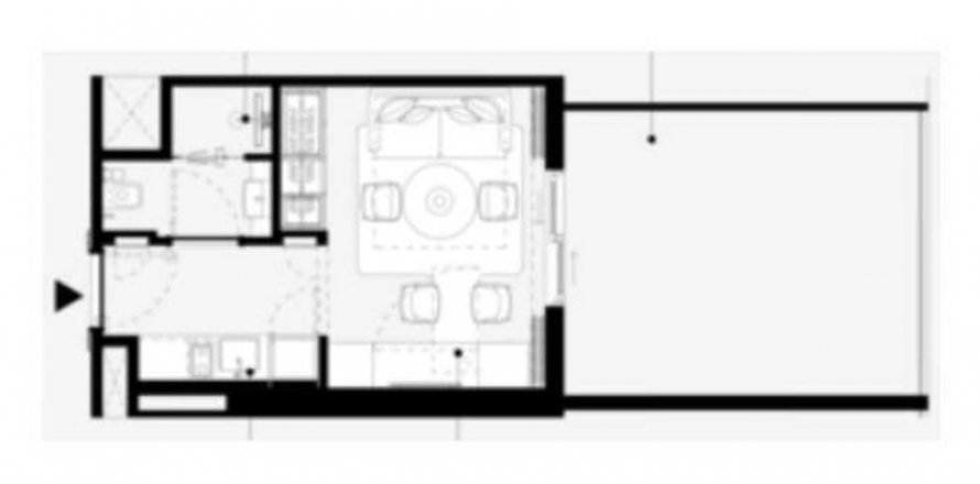 Apartemen di Azizi Lina di Downtown Jebel Ali, Dubai, UEA 1 ruangan, 48 m2 nomor 640776