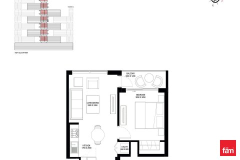 Apartament në Ras Al Khor, Dubai, Emiratet e Bashkuara Arabe 1 dhomë gjumi, 51.1 m2. № 634748 - Foto 13