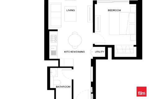 Apartament në Ras Al Khor, Dubai, Emiratet e Bashkuara Arabe 1 dhomë gjumi, 51.1 m2. № 634748 - Foto 12