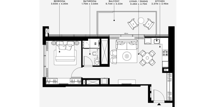 Appartement à Meydan, Dubai, EAU: 1 chambre, 75.93 m2 № 402043