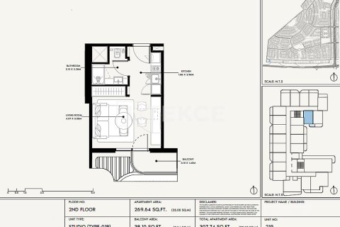 Appartement te koop in Dubai, VAE 1 kamer, 33 vr.m., nr 730872 - foto 14
