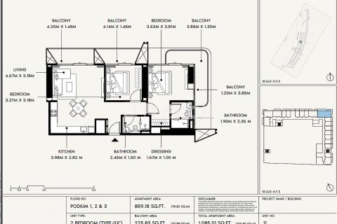 Jebel Ali, Dubai, UAE의 판매용 아파트 침실 1개, 62제곱미터 번호 730871 - 사진 15