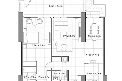 Apartament në Maritime City, Dubai, Emiratet e Bashkuara Arabe 1 dhomë gjumi, 128 m2. № 637018 - Foto 9