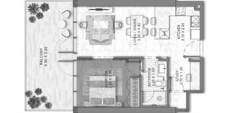 Apartment in Damac District in DAMAC Hills (Akoya by DAMAC), Dubai, UAE 1 bedroom, 72.4 sq.m. № 636854