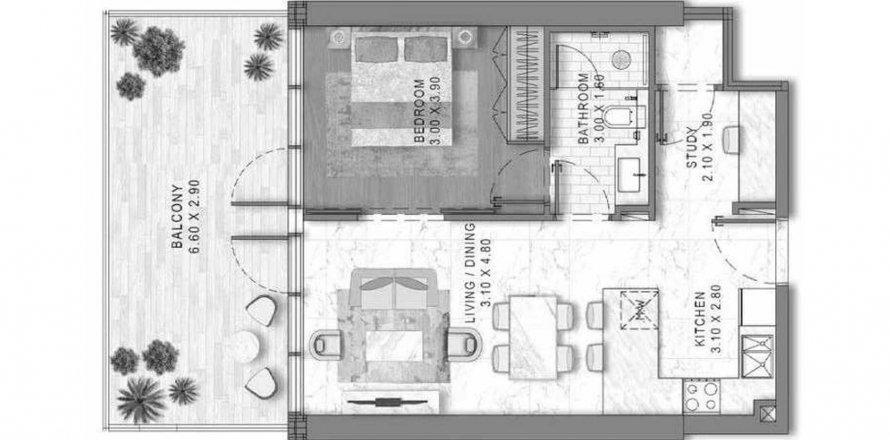 Apartament në Damac District në DAMAC Hills (Akoya by DAMAC), Dubai, Emiratet e Bashkuara Arabe 1 dhomë gjumi, 73.11 m2. № 636851