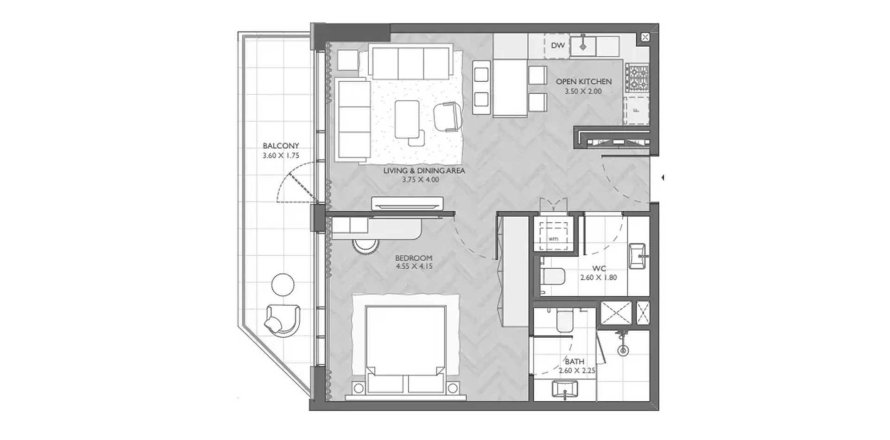 Appartamento a Dubai South (Dubai World Central), Dubai, EAU 1 camera da letto, 76.46 mq. № 706176