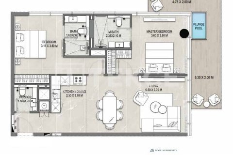 Wohnung zum Verkauf in Dubai, VAE 1 Schlafzimmer, 77 m2 Nr. 762867 - Foto 27