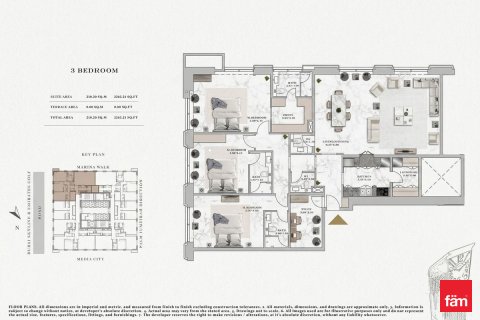 Διαμέρισμα σε Dubai Marina, ΗΑΕ 3 υπνοδωμάτια, 204.4 τ.μ. Αρ. 713573 - φωτογραφία 15
