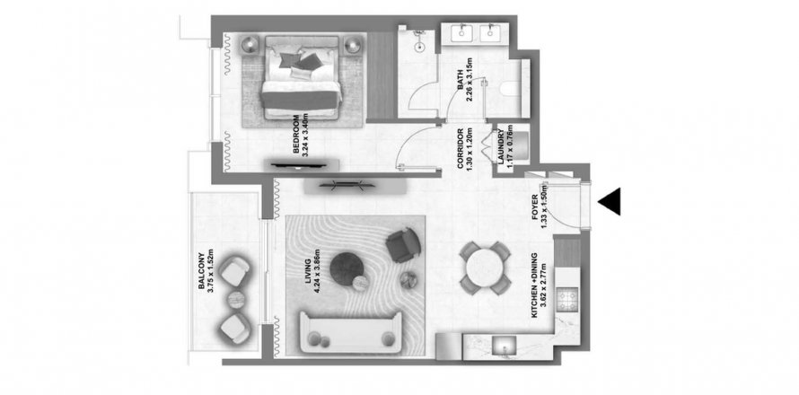 Dubai Creek Harbour (The Lagoons)、Dubai、UAEにあるマンション 1ベッドルーム、70.61 m2 No633526