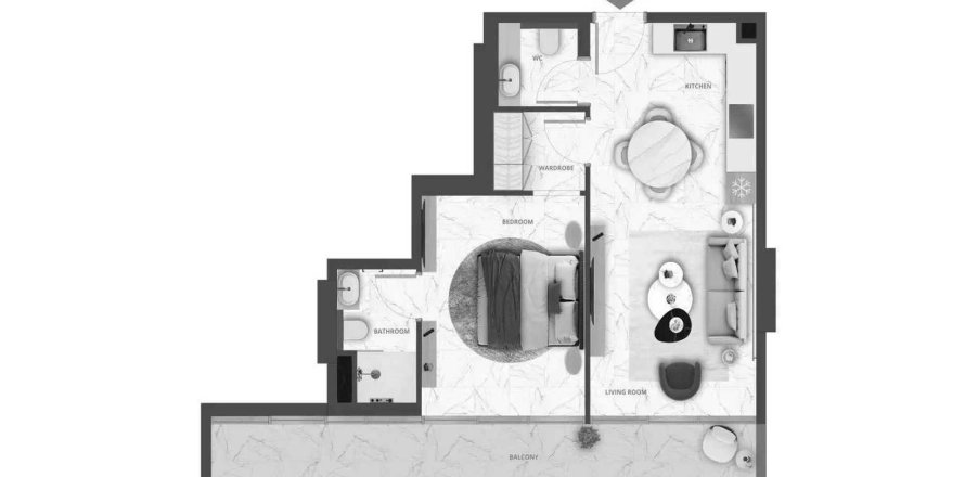 Lägenhet i Dubai Land, Dubai, UAE 1 sovrum, 68.32 kvm Nr. 650724